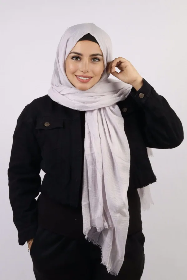 Silverfox Crinkled Cotton Hijab - Image 3