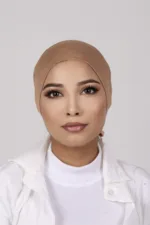 Nude Tieback Hijab Cap - Image 2