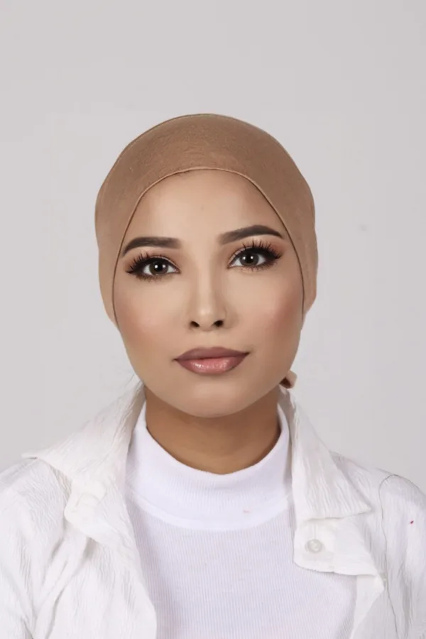 Nude Tieback Hijab Cap - Image 2
