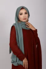 Mermaid Muse Glitter Chiffon Hijab - Image 2