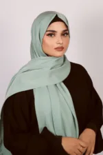 Turquoise Medina Silk Hijab - Image 2