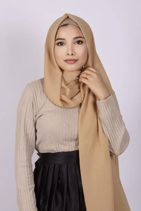 Nude Premium Chiffon Hijab - Image 1