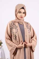 Imani Luxury Handwork Front Open Emirati Abaya - Image 5