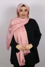 Rose Shimmer Viscose Hijab - Image 3