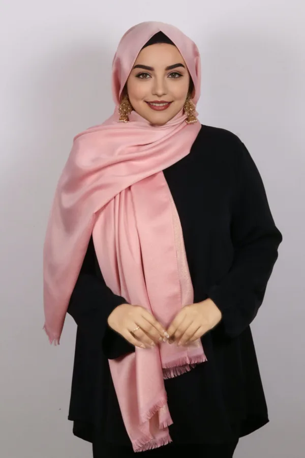 Rose Shimmer Viscose Hijab - Image 3