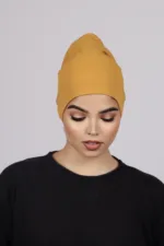 Mustard Ribbed Tube Cap