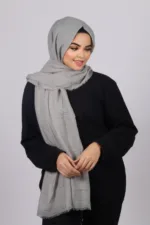 Ash Premium Crinkled Cotton Hijab - Image 2