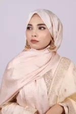 Blush Rhinestone Silk Hijab