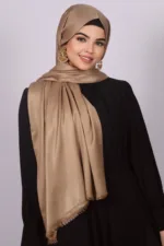 Toffee Luxe Silk Hijab - Image 2