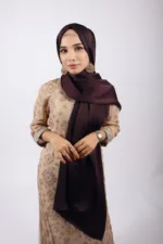 Choco berry Muna Satin Hijab