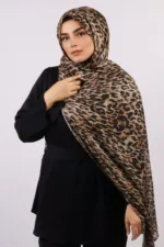 Wild Javan Modal Leopard Print Hijab - Image 4