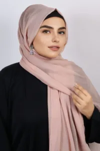 Apple Crème Shimmer Chiffon Hijab