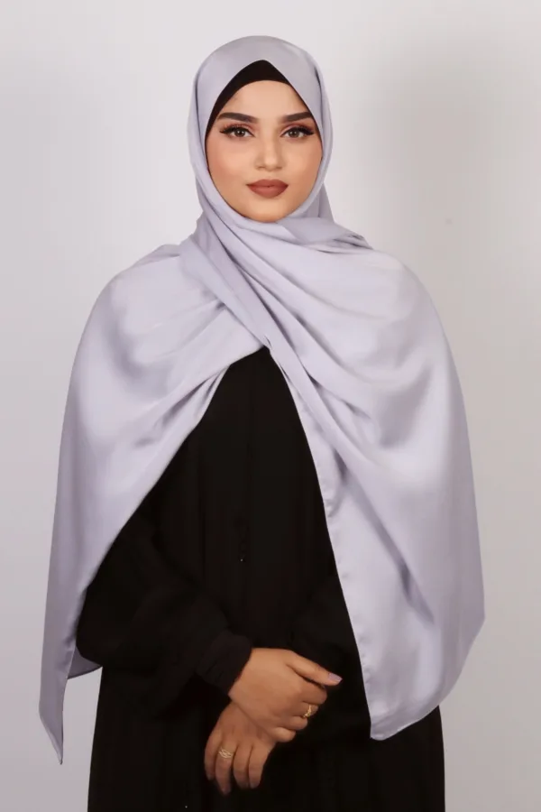 Blueberry Medina Silk Hijab - Image 1