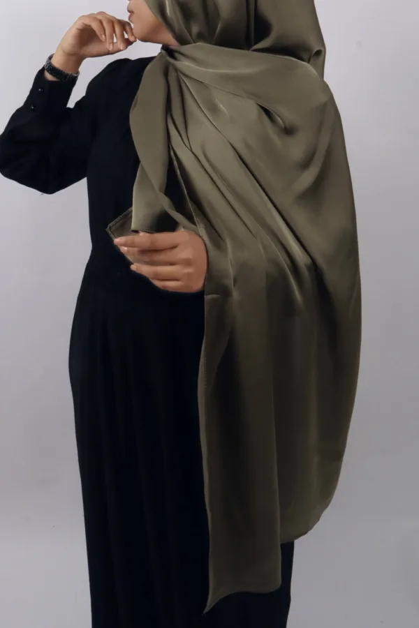 Raisin Gold Turkish Silk Hijab - Image 1