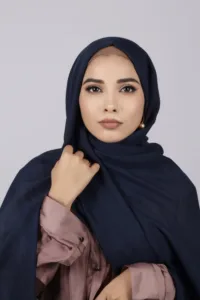 Navy Classic Cotton Hijab