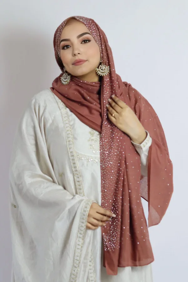 Cherrywood Cotton Stone Drop Hijab - Image 2