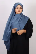 Nirvana Blue Medina Silk Hijab - Image 2