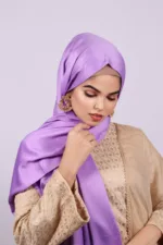 Lavender Matte satin Hijab