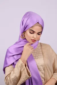 Lavender Matte satin Hijab