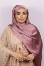 Vintage Rose Rhinestone Silk Hijab