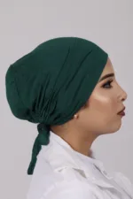 Green Tieback Hijab Cap - Image 2