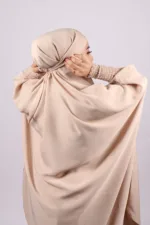 Haya Premium Nida Jilbab 3-Piece Set with Niqab - Souffle - Image 5