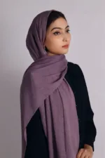Berry Shimmer Chiffon Hijab - Image 3