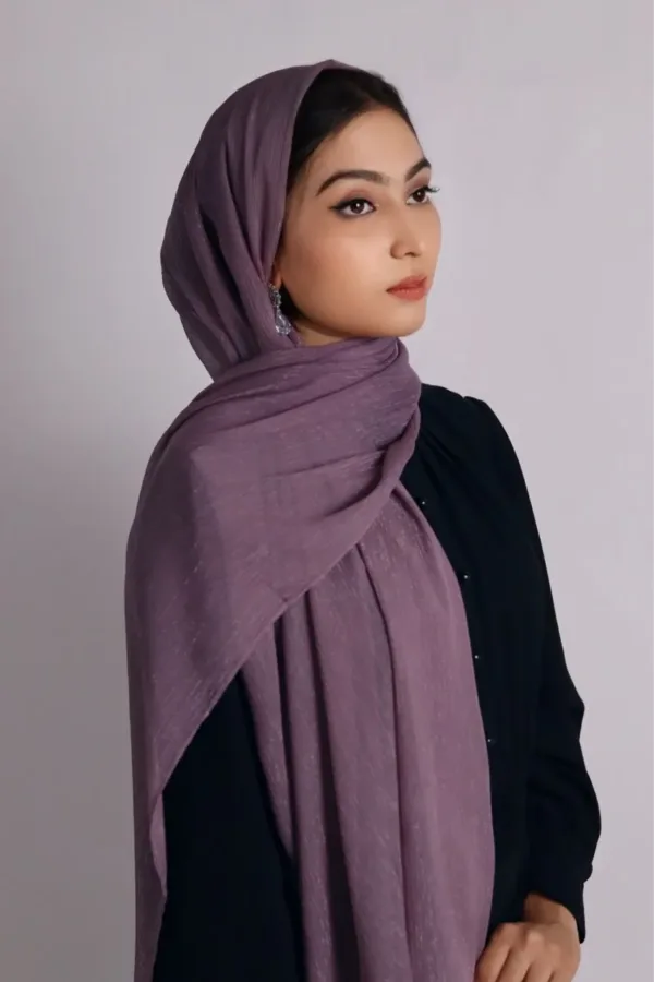 Berry Shimmer Chiffon Hijab - Image 3