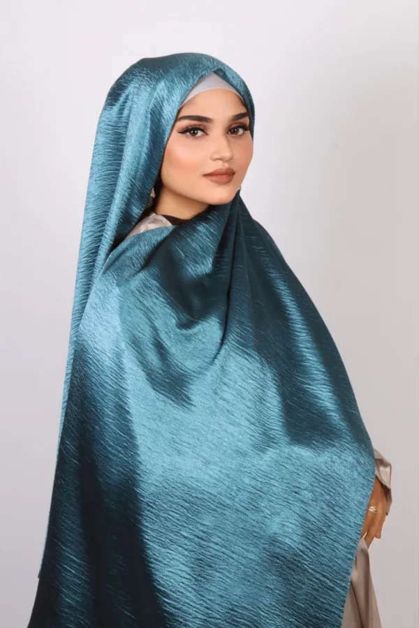Electra Marble Satin Hijab - Image 3