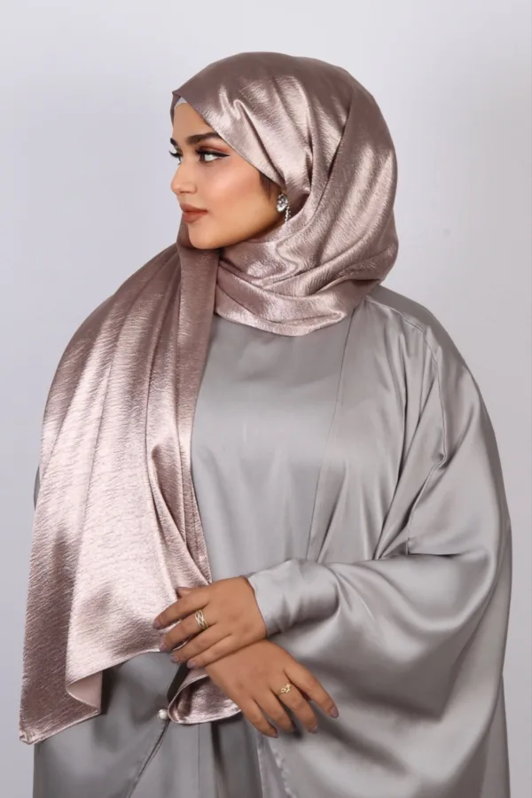 Sparkling Cider Marble Satin Hijab - Image 2