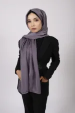 Blueberry Turkish Satin Hijab - Image 2