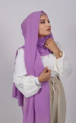 Lavender Premium Chiffon Hijab - Image 2