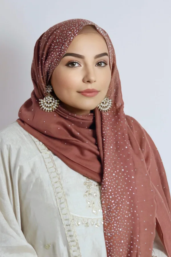 Cherrywood Cotton Stone Drop Hijab - Image 1