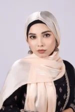 Peach Blush Oranza Shimmer Hijab - Image 2