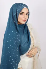 Persian Blue Moon Drop Chiffon Hijab