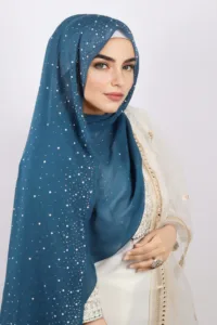 Persian Blue Moon Drop Chiffon Hijab