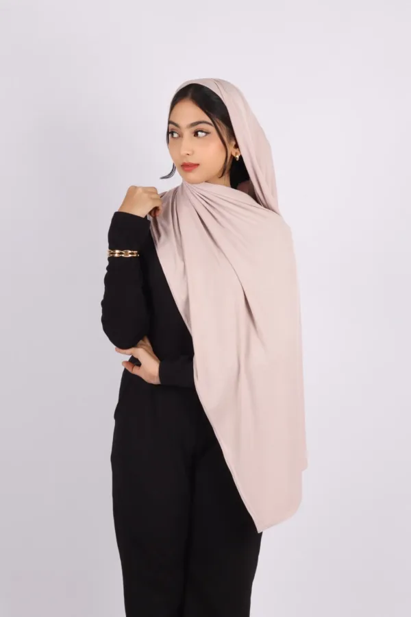 Scarlet Turkish Pleated Jersey Hijab - Image 2