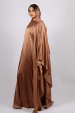 Hoorein Luxury Wedding 3-piece Butterfly Kaftan Abaya Set - Gold Dust - Image 3