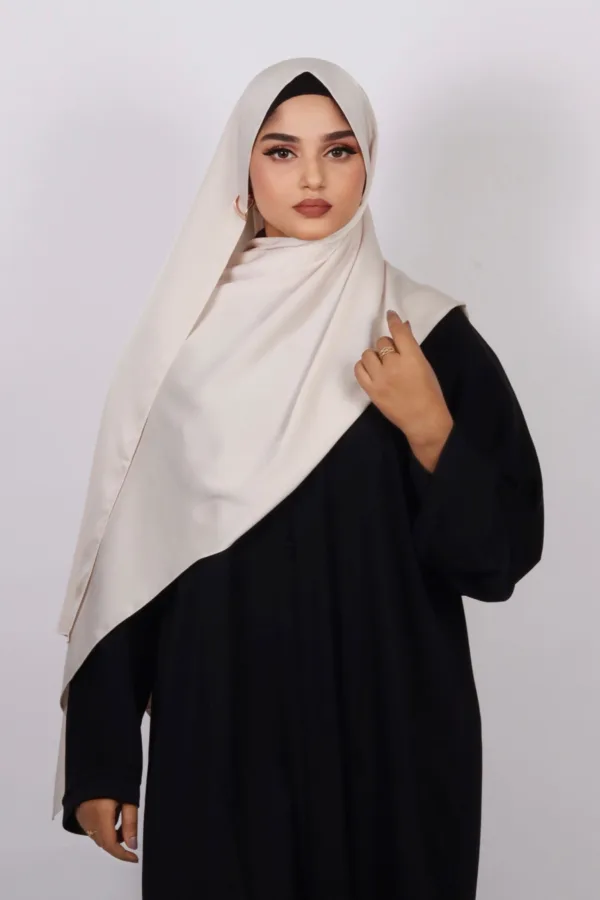 Vanilla Medina Silk Hijab - Image 3