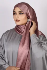 Lotus Champaigne Marble satin Hijab