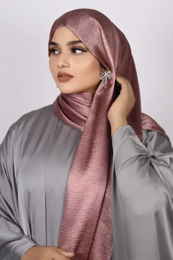 6BBD51D8-3E22-47BE-8DB9-2FB5F1A3252F-1.jpeg Lotus Champaigne Marble satin Hijab - Image 1