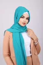 Ocean Chiffon Pleated Hijab - Image 2