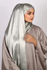 Sea Spring Marble Satin Hijab - Image 3