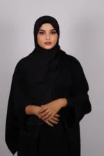 Pitch Black Medina Silk Hijab - Image 3