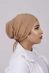 Nude Tieback Hijab Cap