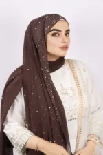 Walnut Moon Drop Chiffon Hijab - Image 2