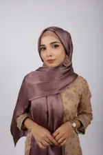 Mocha Muna Satin Hijab - Image 2