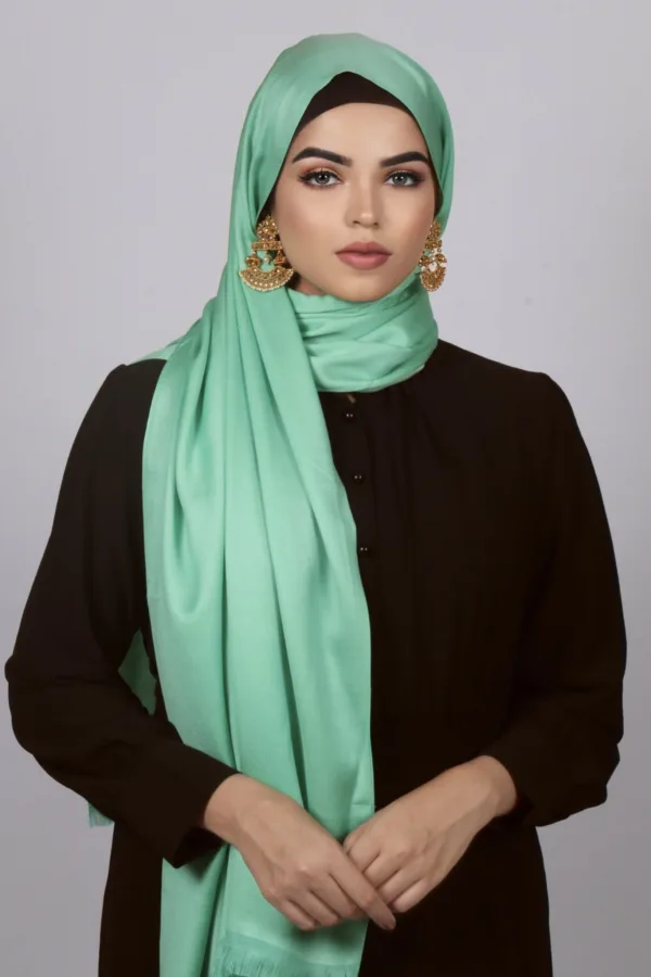 Mint Rush Luxe Silk Hijab - Image 3