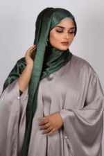 Opal green Marble Satin Hijab - Image 3