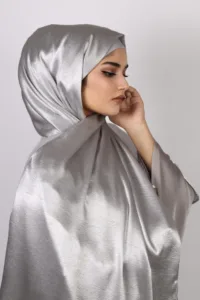 Quick Silver Marble Satin Hijab